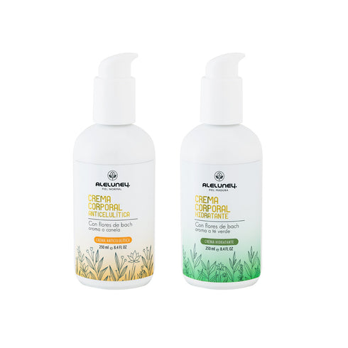 Pack Rejuvenecer, crema antiedad y anticelulítica con flores de Bach